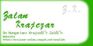 zalan krajczar business card